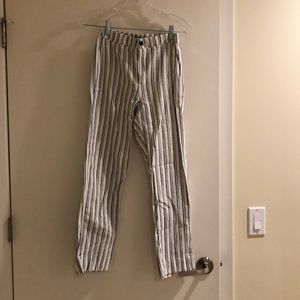Brandy Melville linen striped pants